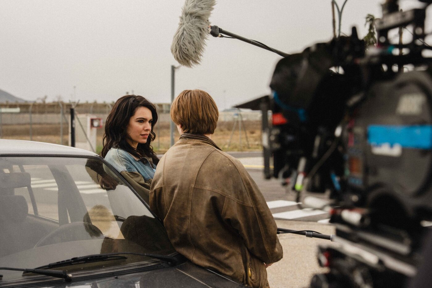 Imagen de rodaje de 'Una familia'.