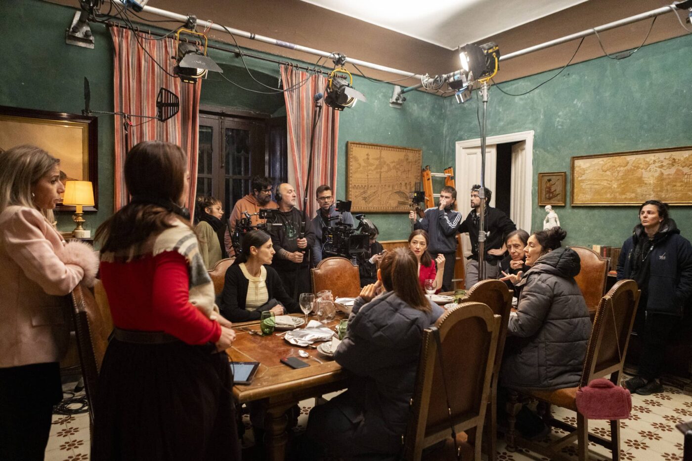 Imágenes del set de rodaje de 'La gran calumnia'. 